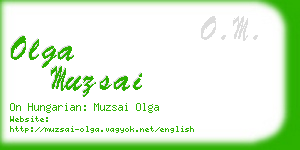 olga muzsai business card